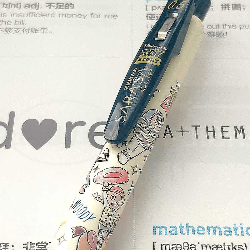 日本斑马zebra玩具总动员限定迪士尼中性笔日系水笔考试专用0.5mm