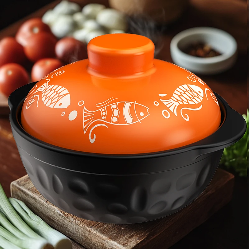 康舒如鱼得水耐高温陶瓷砂锅煮粥煲汤炖菜汤煲炖煲明火耐热沙锅