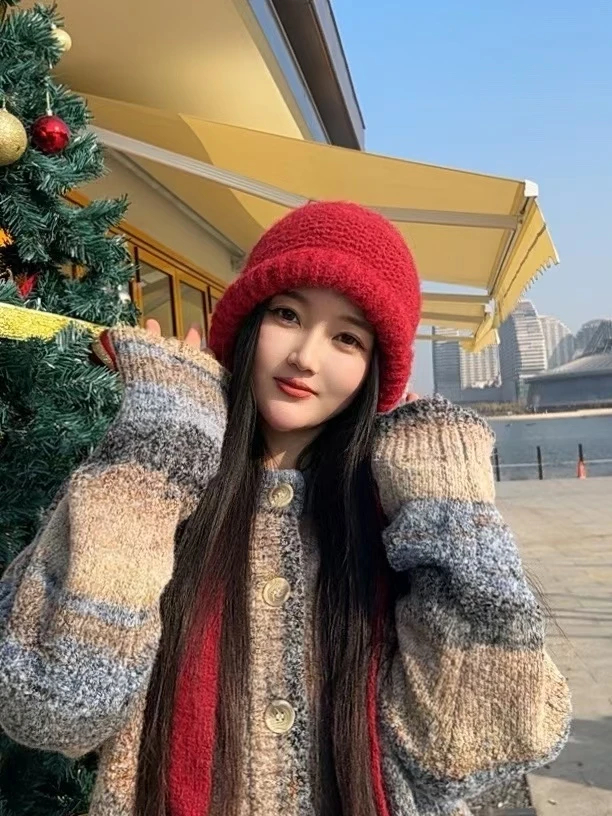 巴拉克拉法帽两用包包帽显脸小慵懒风包头护耳保暖针织绑带甜美