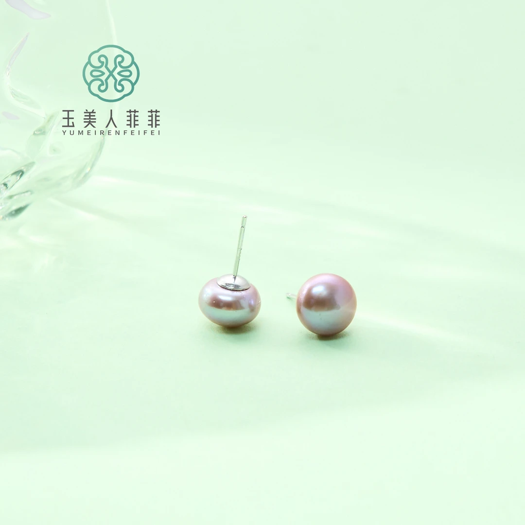 菲菲珠宝好@S925珍珠耳钉-圆珠约8.5mm/多样性发一