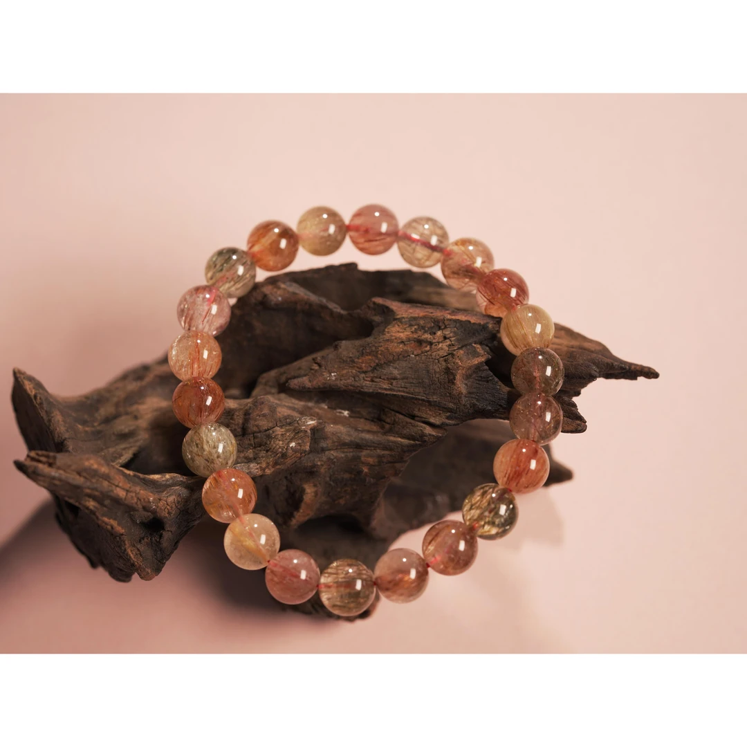 水晶手串手链-景景严选-纯天然彩发水晶10mm手串