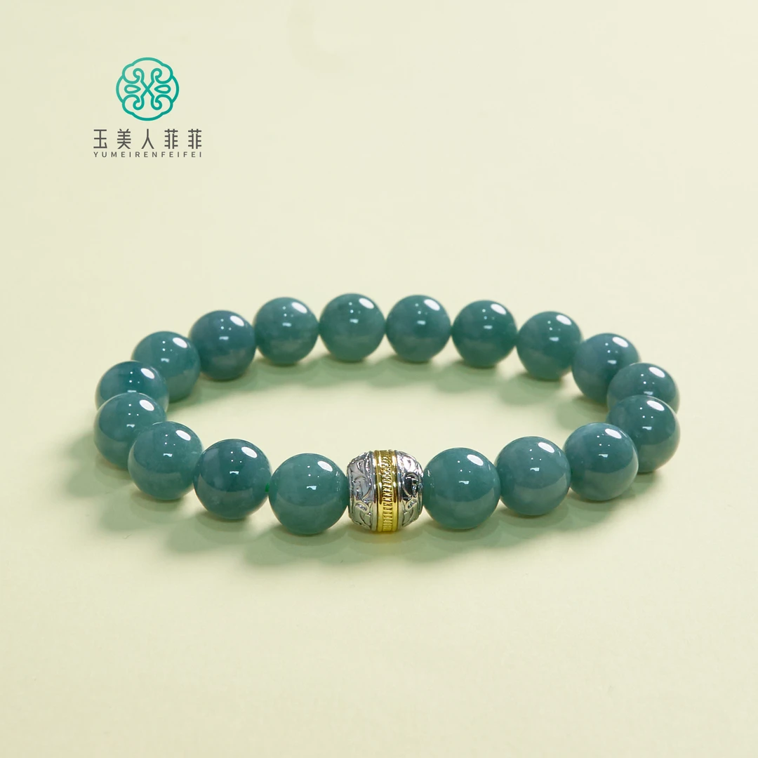 菲菲珠宝好*翡翠单圈手串约10mm