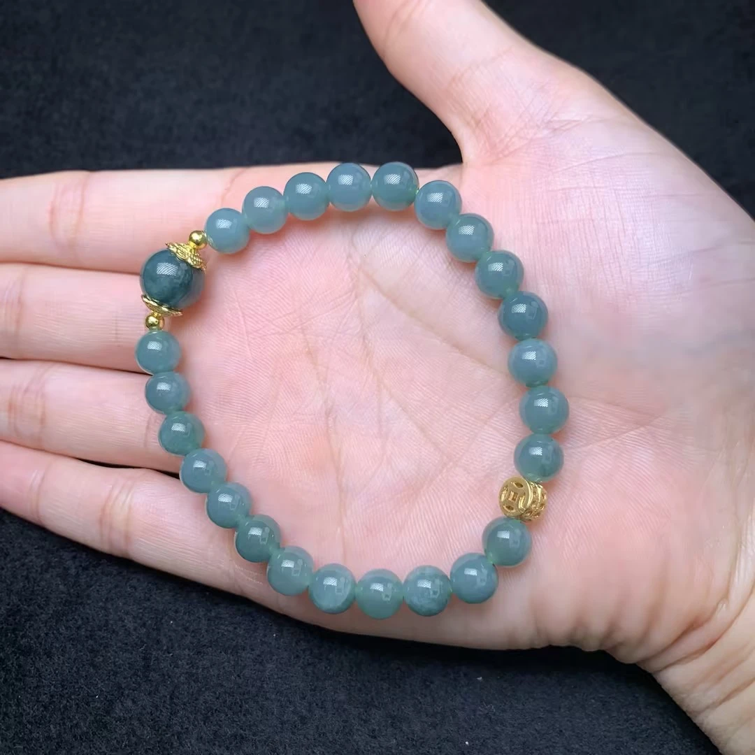 菲菲珠宝好*翡翠单圈手串约7mm