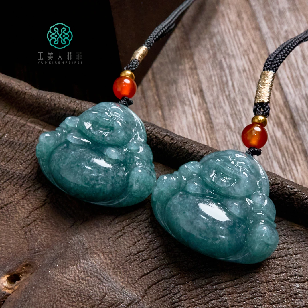 菲菲珠宝好~翡翠佛公吊坠约30*25mm-多样性发一