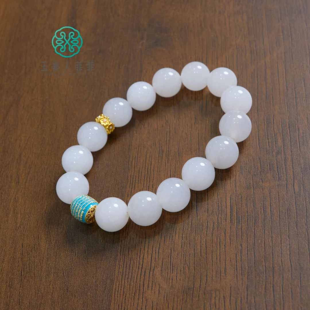 菲菲珠宝好*金丝玉单圈约12mm手串