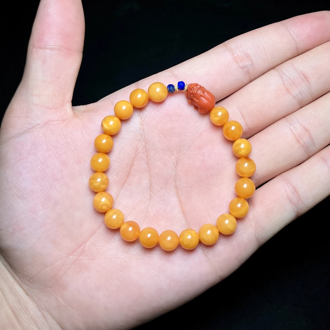 菲菲珠宝好*蜜蜡单圈手串约7+mm