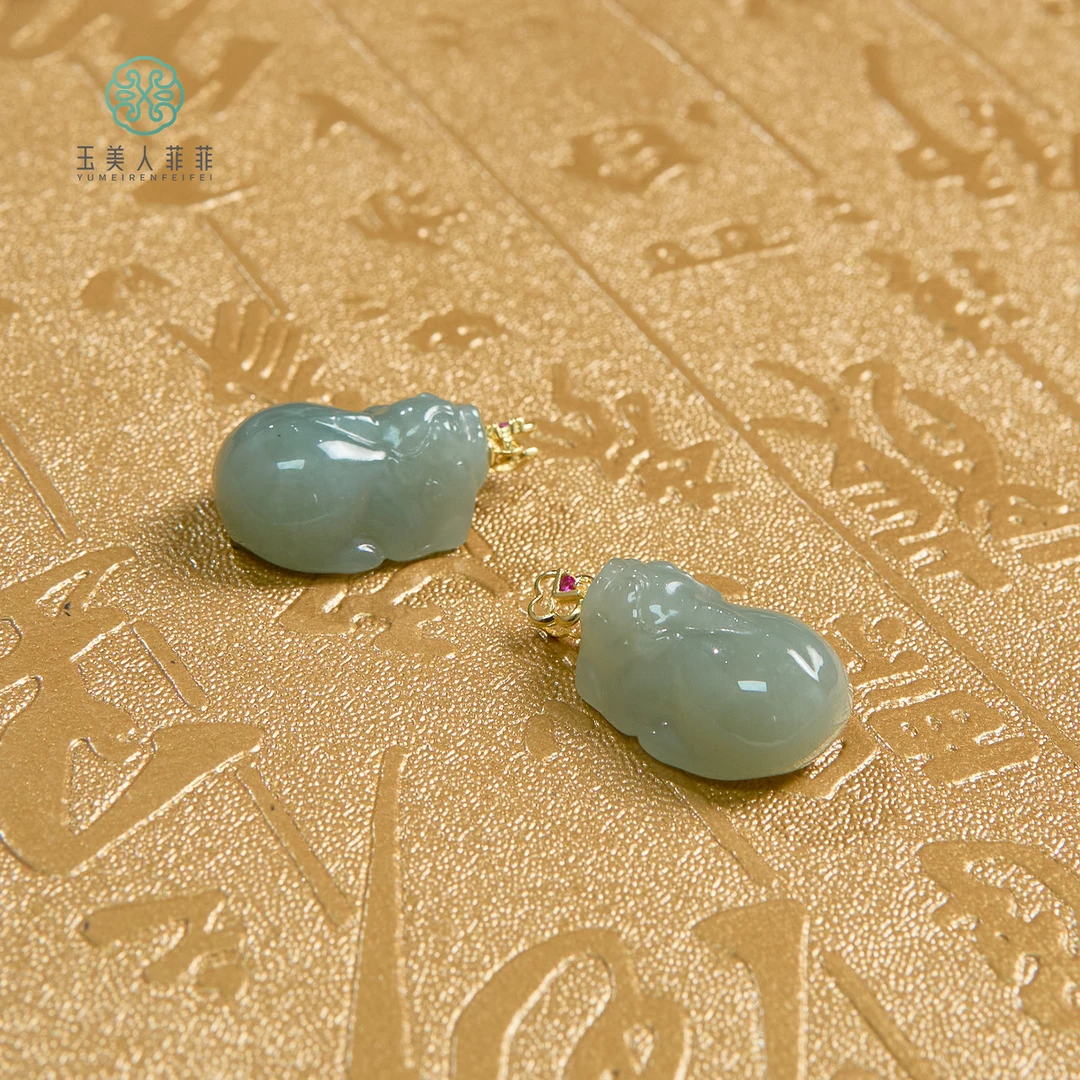 菲菲珠宝好@S925和田玉貔貅吊坠约15*21mm/多样性发一