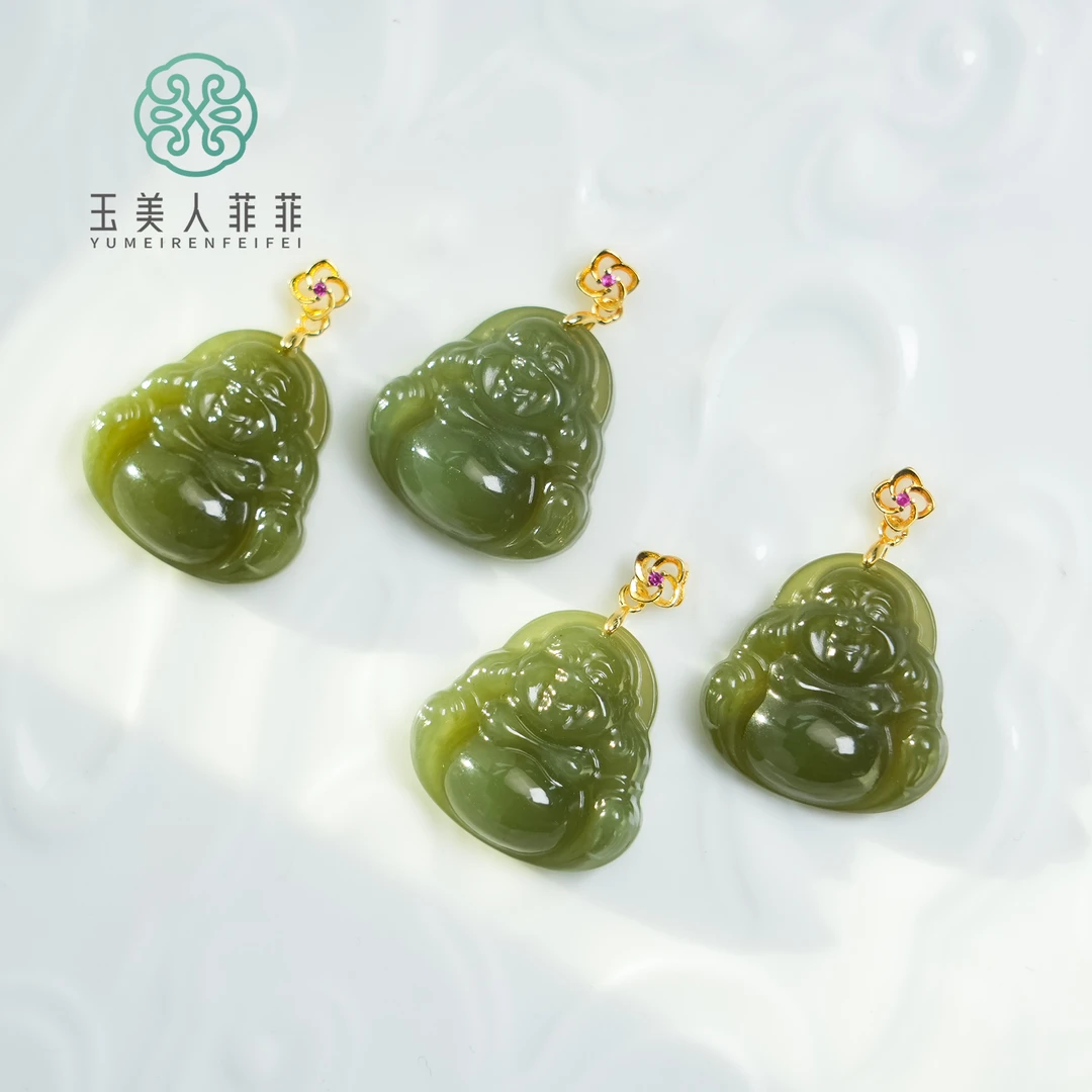 菲菲珠宝好~S925和田玉佛公吊坠约20*20mm-多样性发一