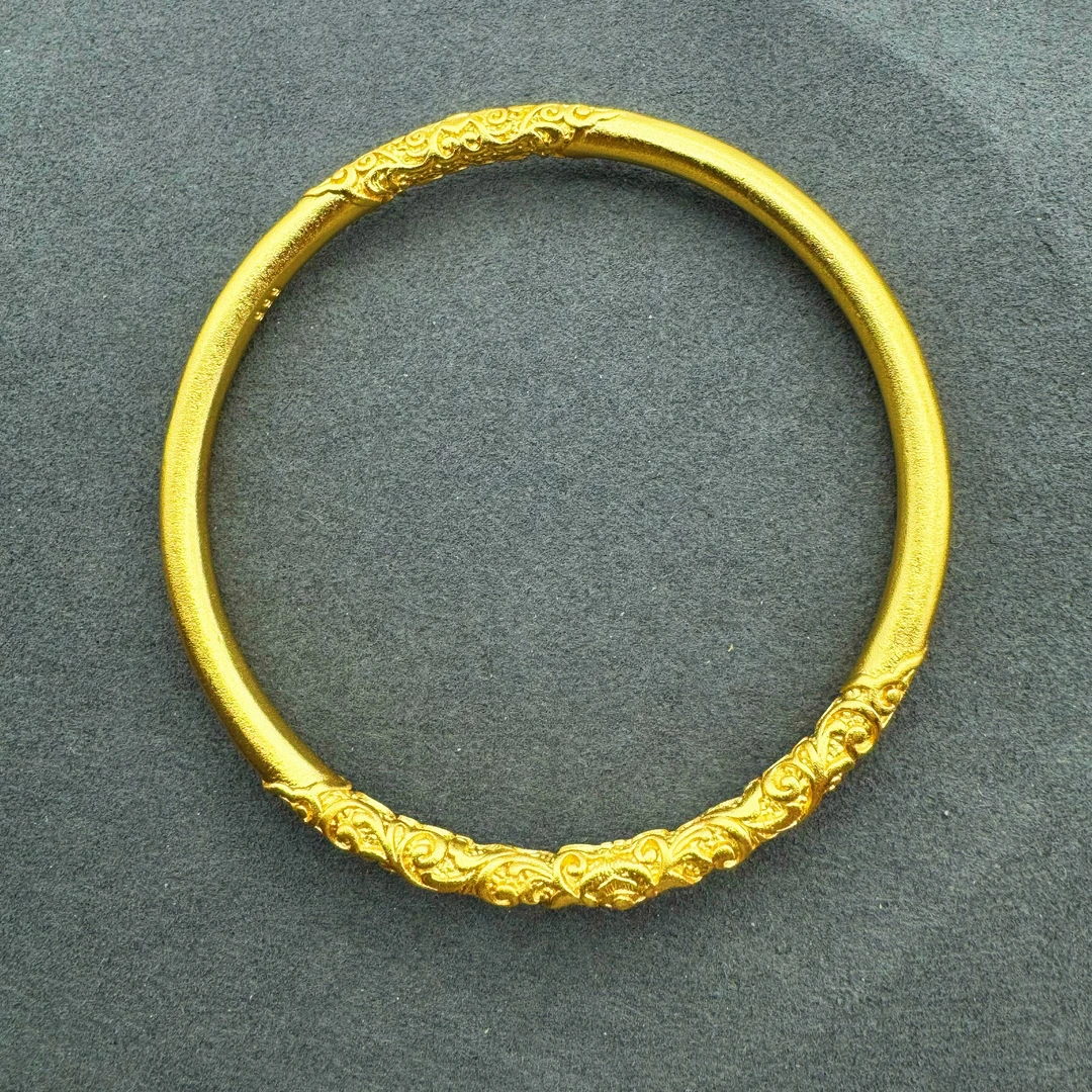 钨合金手镯 手镯 古法繁花手镯  21147