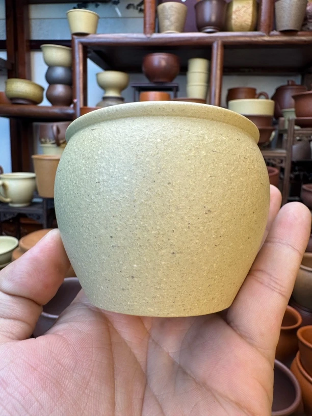 原矿紫砂大水潭本绿风水缸杯 180cc