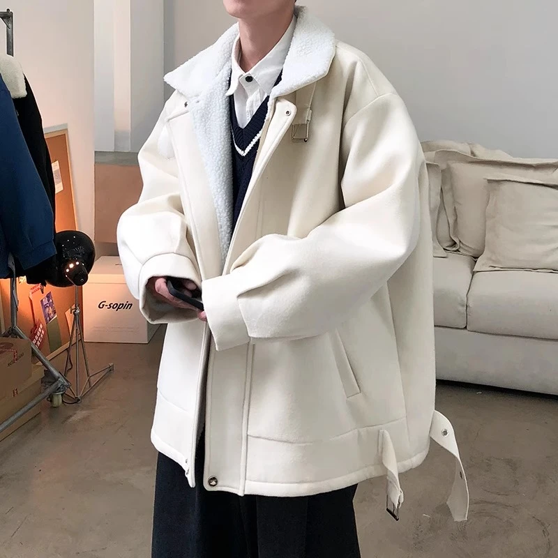 羊羔绒棉衣男士秋冬季2024新款加厚加绒棉服时尚潮流vibe棉袄外套