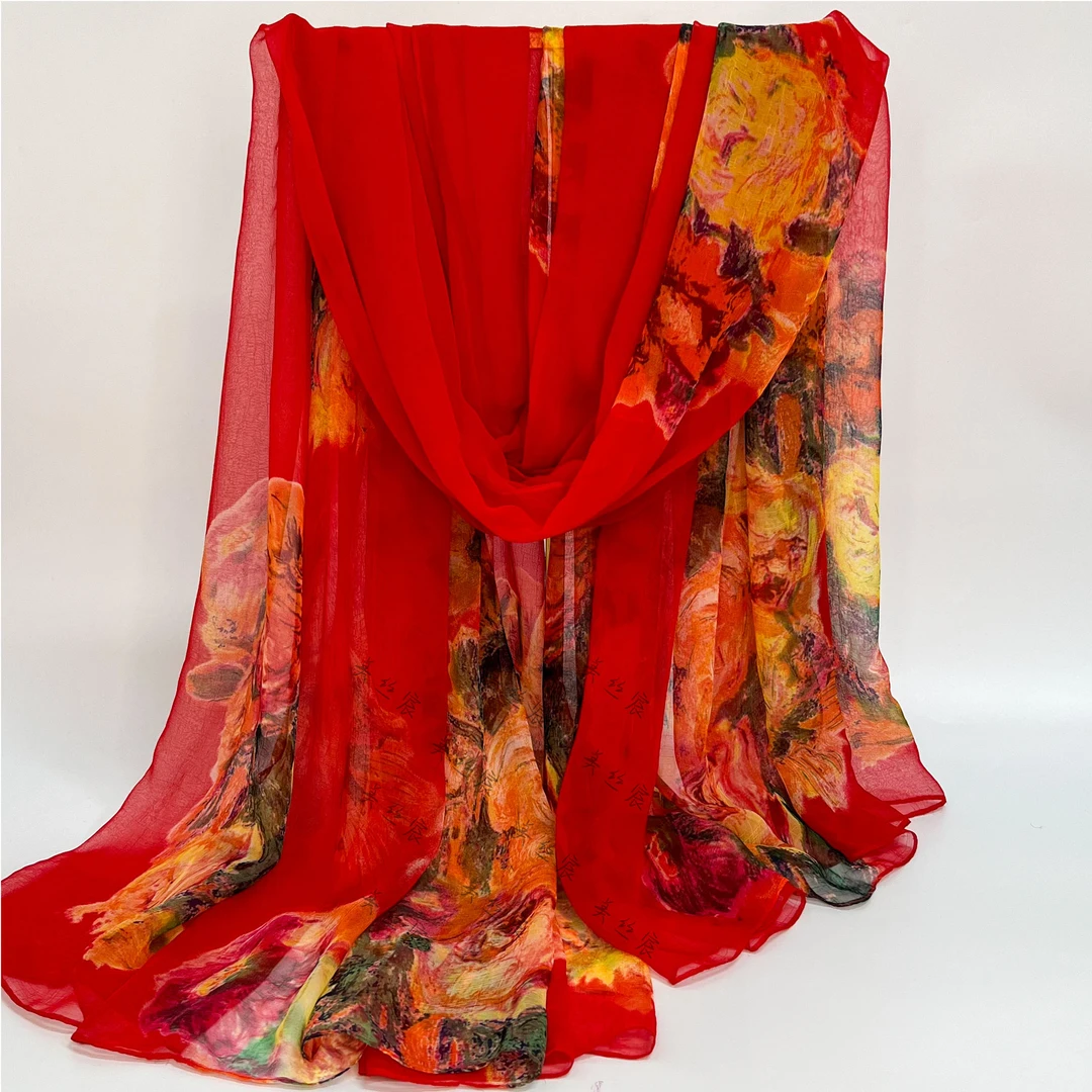 美丝宸玫瑰140*180大尺寸沙滩丝巾百搭防晒披肩四季可用包头围巾