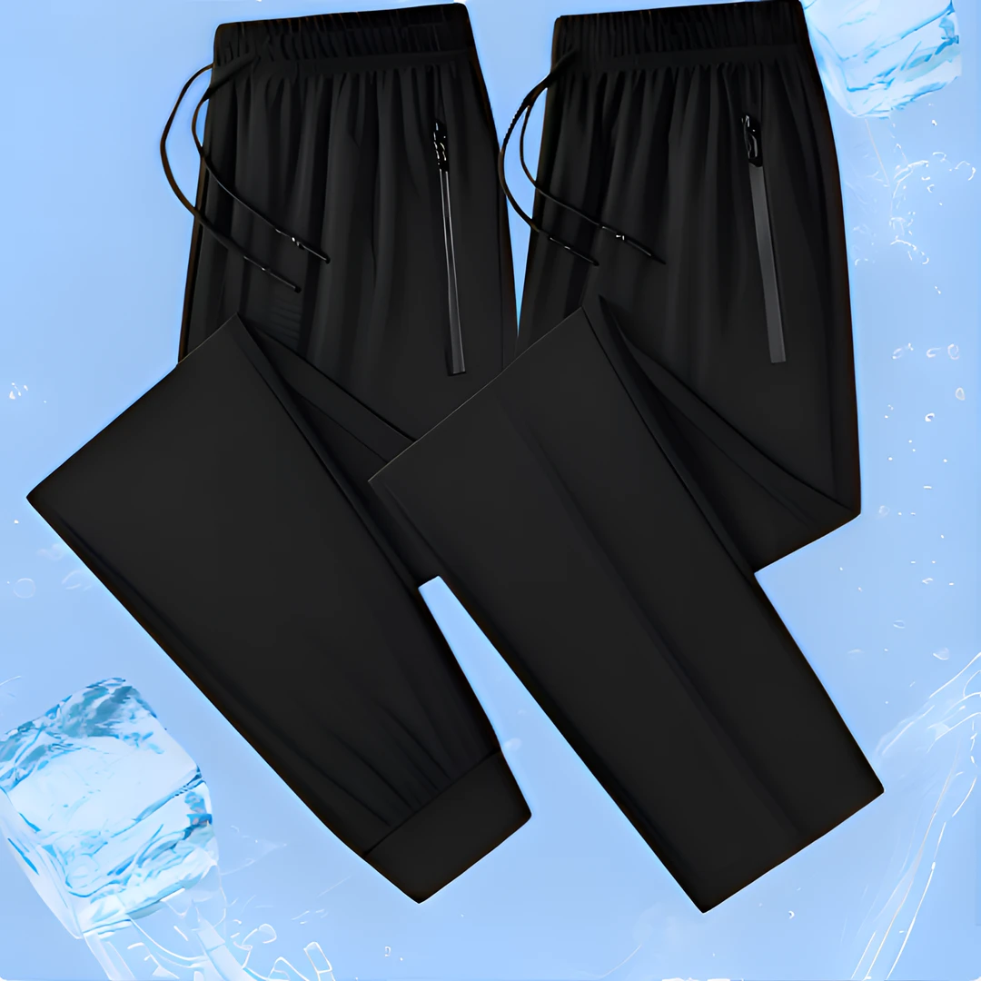 【冰感防水防油渍】夏季冰丝裤透气薄款户外运动休闲裤速干九分裤