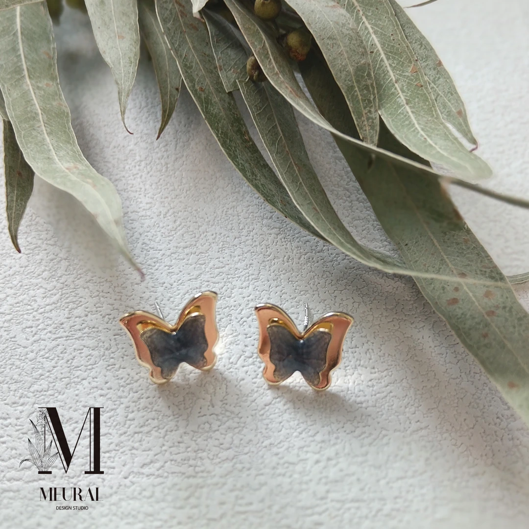 合金耳饰 【乐至03】气质百搭小众简约时尚精致超仙蝴蝶耳钉