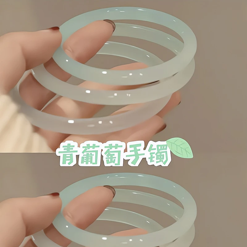 【福利品】十里桃花一步一响玻璃叮当镯ins少女古风