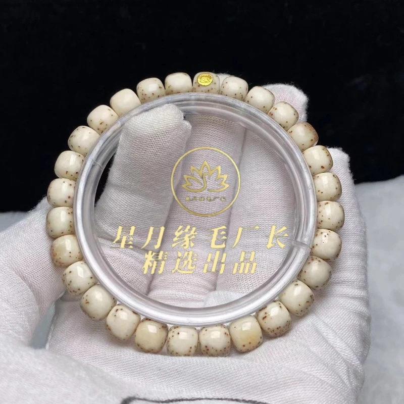 C22原生态星月菩提通体留白8*7mm文玩好物【金标】