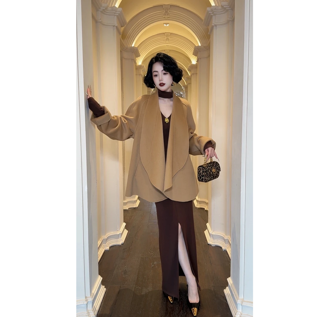 LYXJ【馥尔马拿铁】秋冬复古时尚毛呢大衣11413