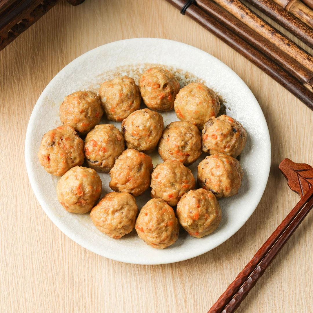 黑猪肉豆腐丸180g*6袋正宗纯手工新鲜猪肉丸厂家直销速冻食品丸