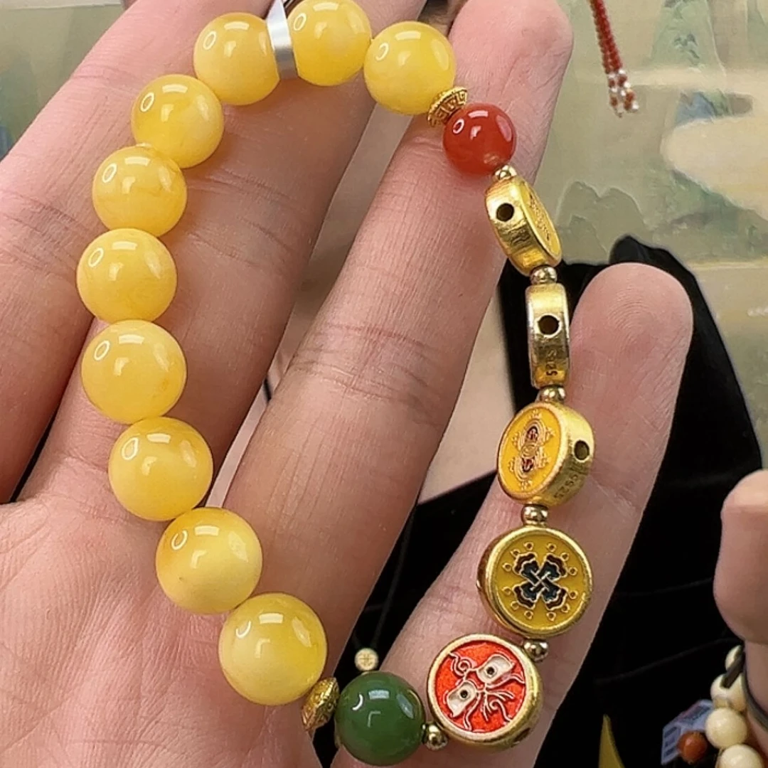 【闪购商品】琥珀手链未镶嵌?****宝
