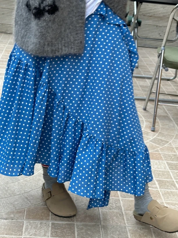 Nannanzhuo 秋冬复古波点半裙