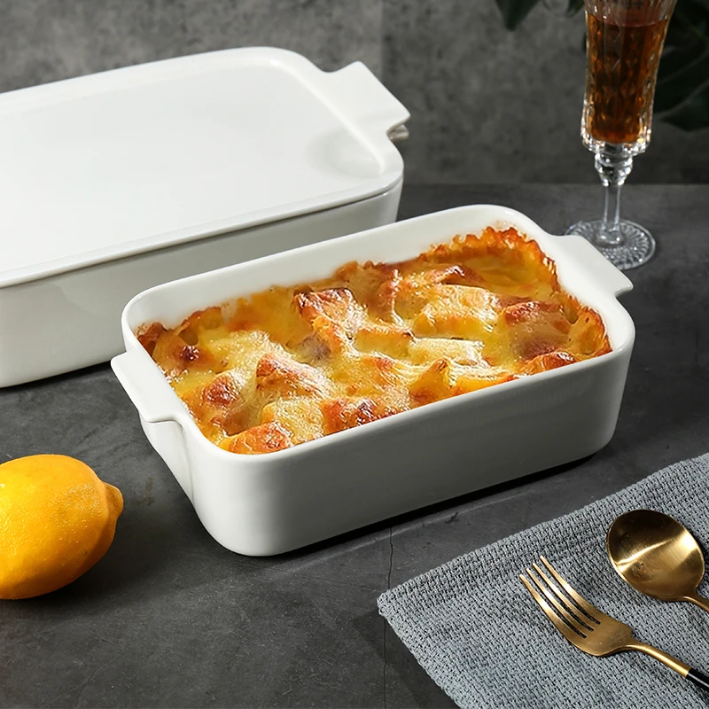 高颜值餐具网红陶瓷双耳烤箱微波炉盘子家用多功能创意简约烤碗