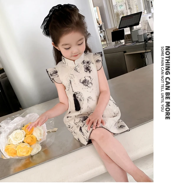 女童夏季夏装中式夏款儿童气质旗袍裙时尚国风中小童薄款爆款裙