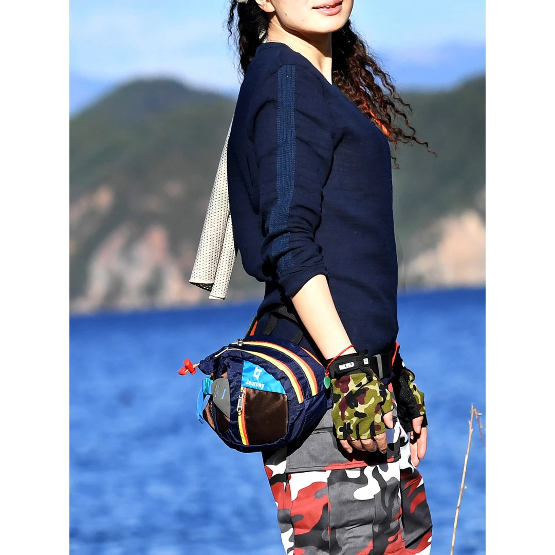 北京森林户外水壶腰包百搭抗撕裂小腰包进口面料纯色花色男式女式