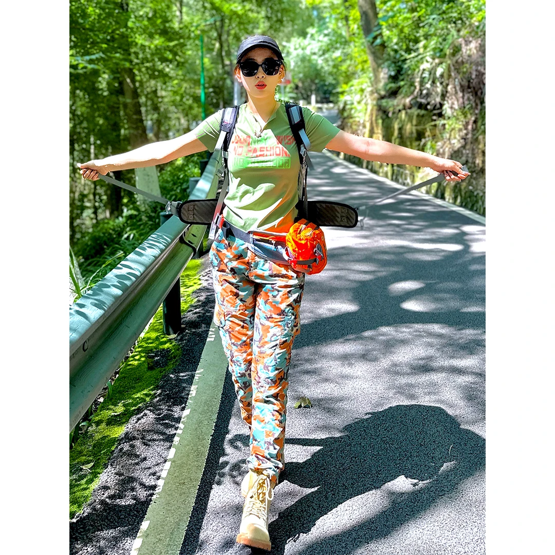 北京森林户外旅行登山透气修身休闲多袋四面弹迷彩速干裤涉水裤