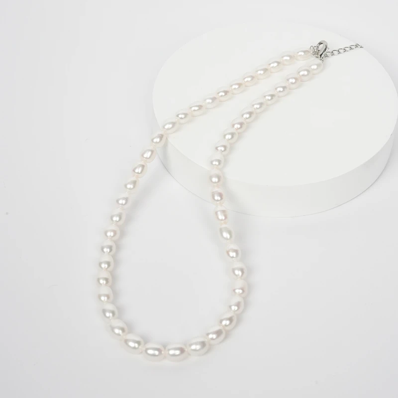 【礼兰甄选】淡水米珠项链5-6mm