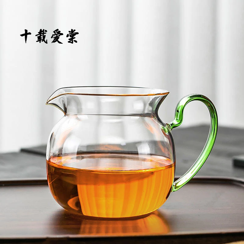 十载爱棠公道杯晶彩圆满高档分茶器耐热玻璃匀杯倒茶杯功夫茶具