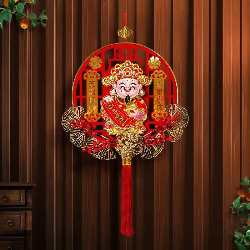 新款创意大号38cm摇头财神招财纳福居家福旺财旺喜庆挂饰