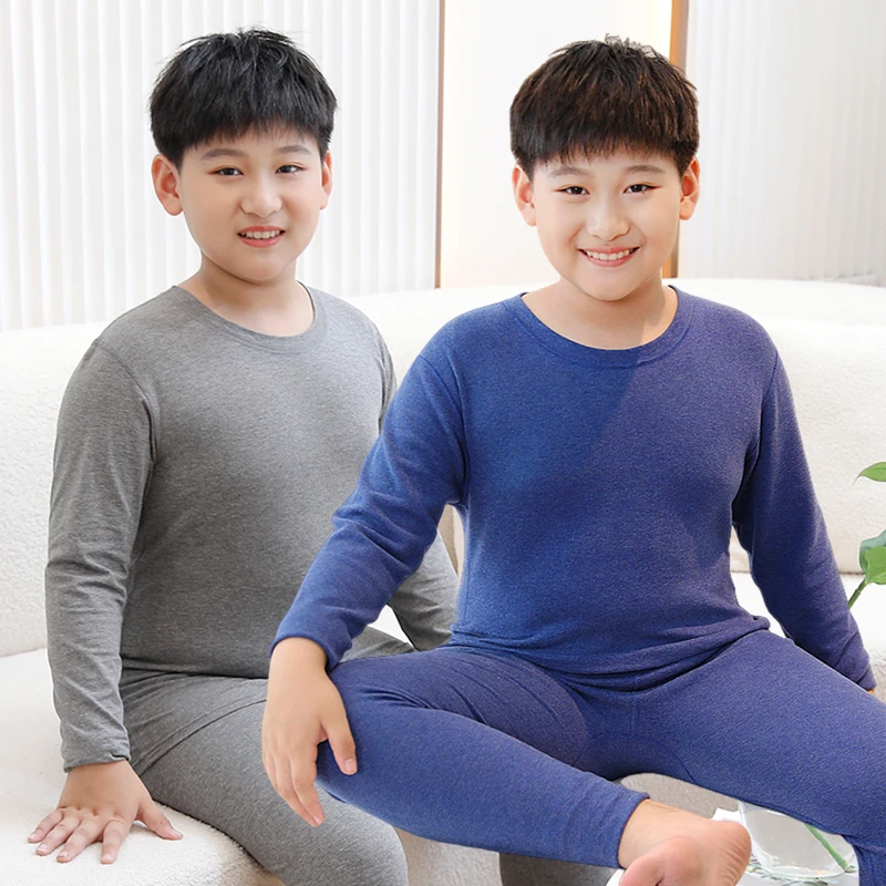 胖男童秋衣秋裤儿童宽松内衣套装加厚保暖小胖大码大童打底秋冬