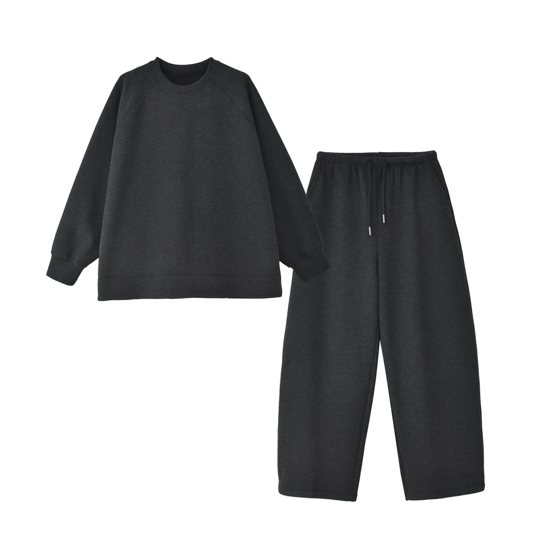 Hjie-{柜价1K}质感高克重极简风加绒套装女秋冬