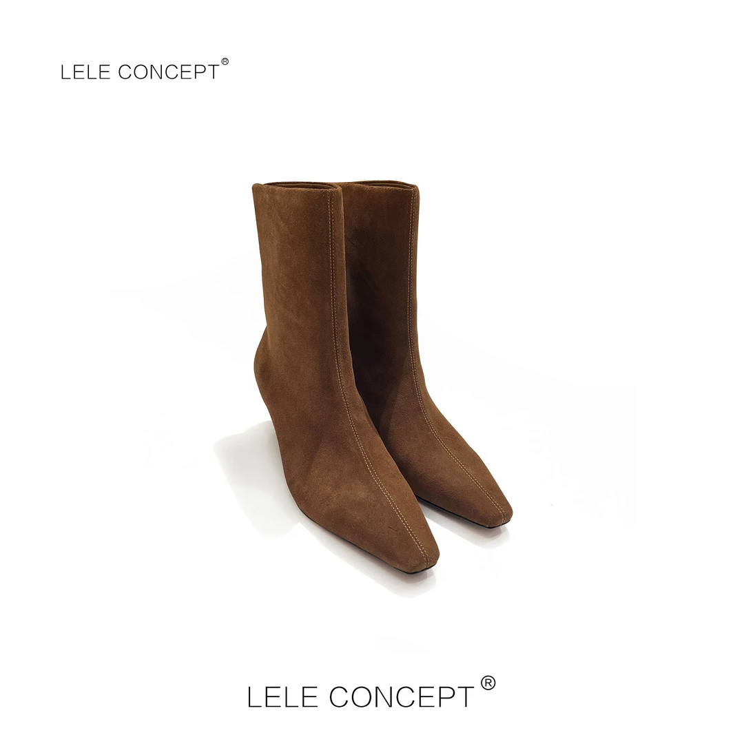 LELE CONCEPT 丨时尚高级感百搭高跟短靴X0139