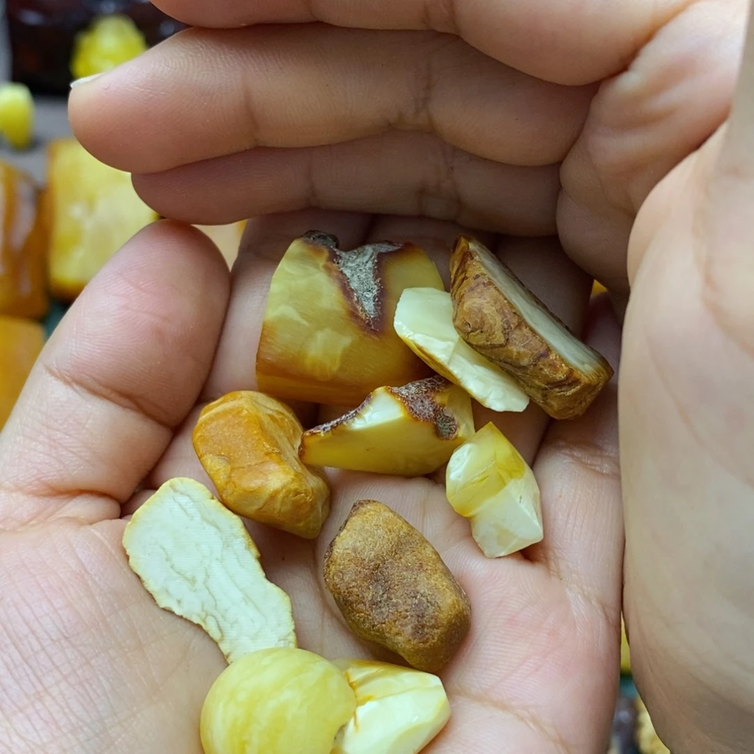 琥珀颈饰未镶嵌蜜蜡项链