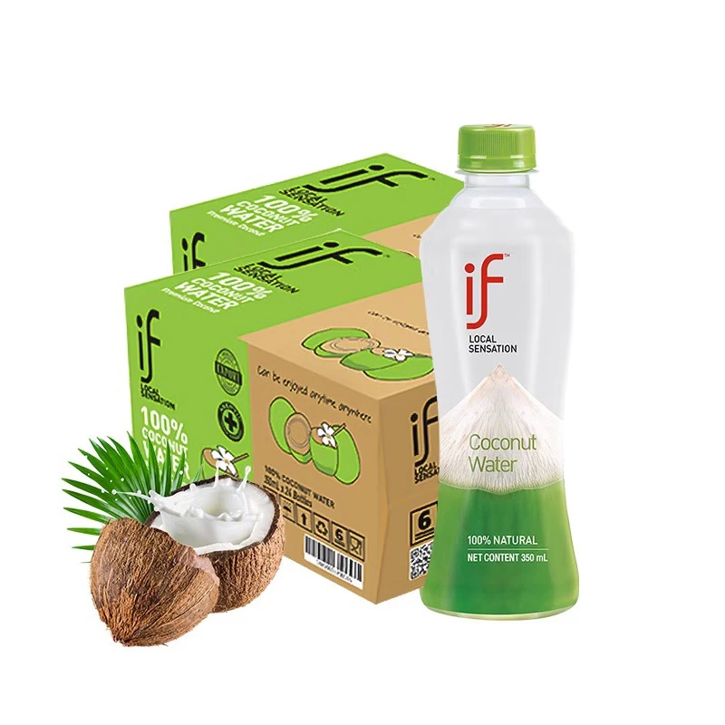 泰国进口if椰子水350ml瓶装NFC100%纯椰子水0脂含电解质火锅饮料