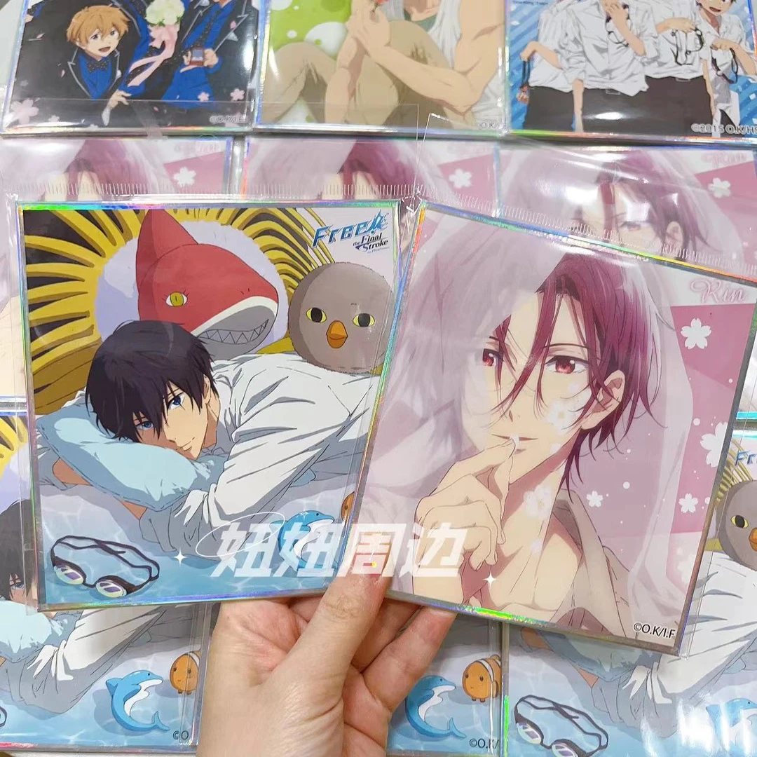 官谷 FREE!男子游泳部 镭射工艺色纸 七濑遥松冈凛周边正版
