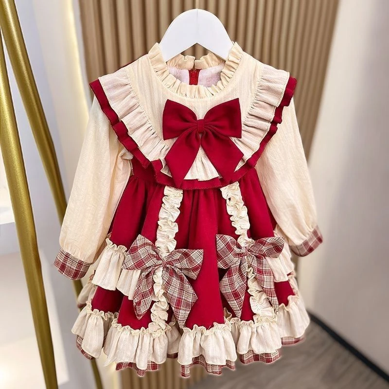 秋冬新款女童洛丽塔公主裙四季装女宝宝新款儿童