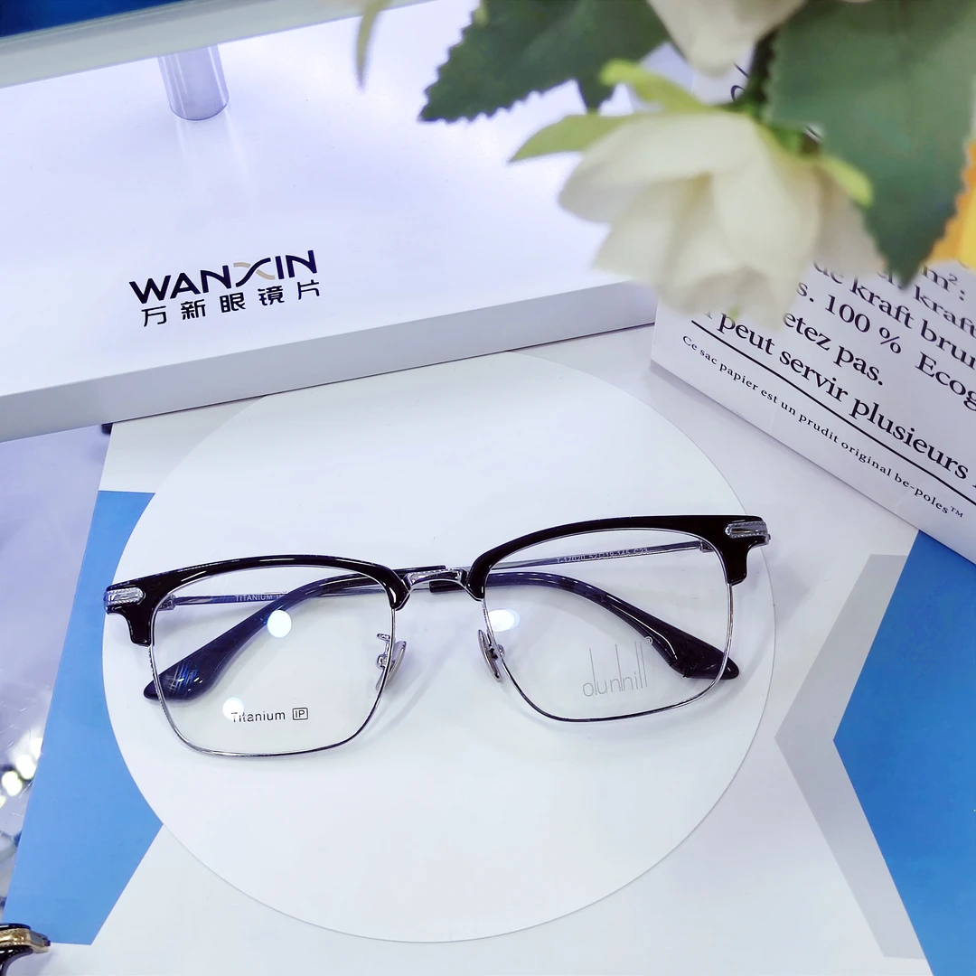 【眉毛钛架52-19码长方框】韩版小方框轻商务钛架