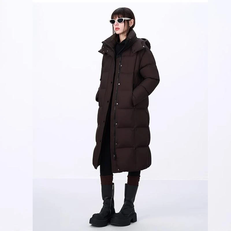 【金羽杰】24年冬季新款舒适云朵感长款加厚羽绒服女Y24608293