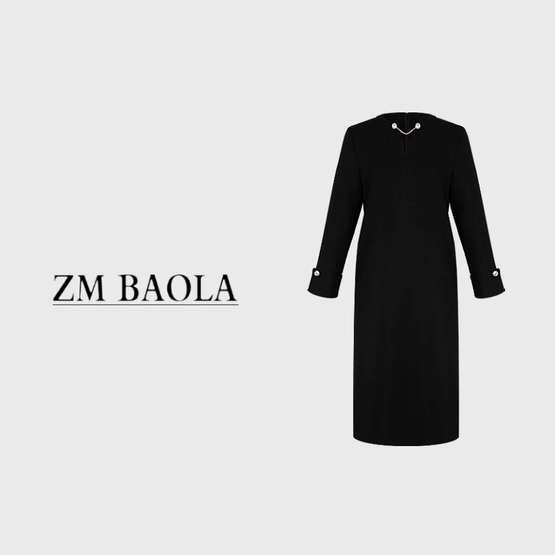 【木槿-大言】秋季新品 气质时尚休闲百搭长袖女装连衣裙BL2317-M2