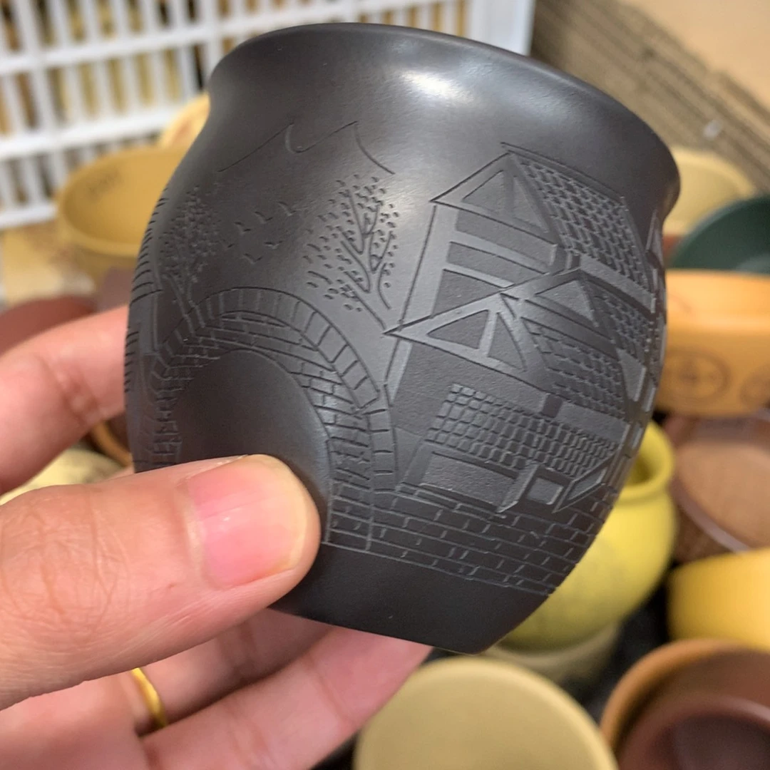 紫砂茶杯原矿紫砂