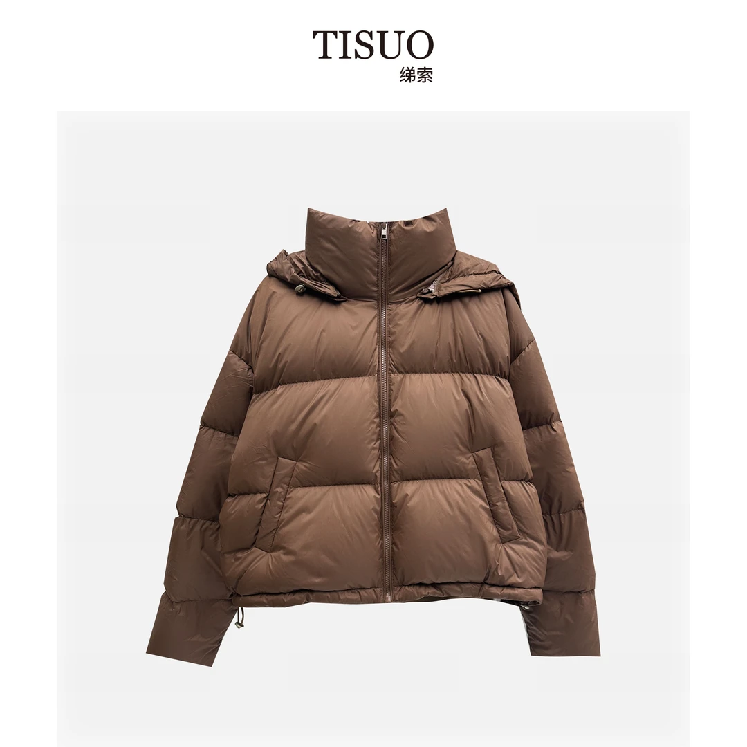 TISUO/绨索 轻薄保暖连帽羽绒面包服 TS310189H