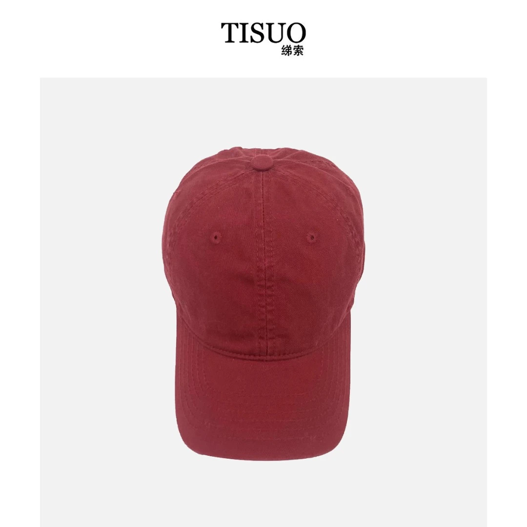 TISUO/绨索 水洗复古红棒球帽 TS573056