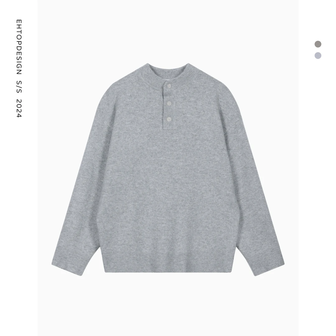 冬季男女款亨利领潮流净版日常穿搭休闲百搭版舒适打底毛衣918