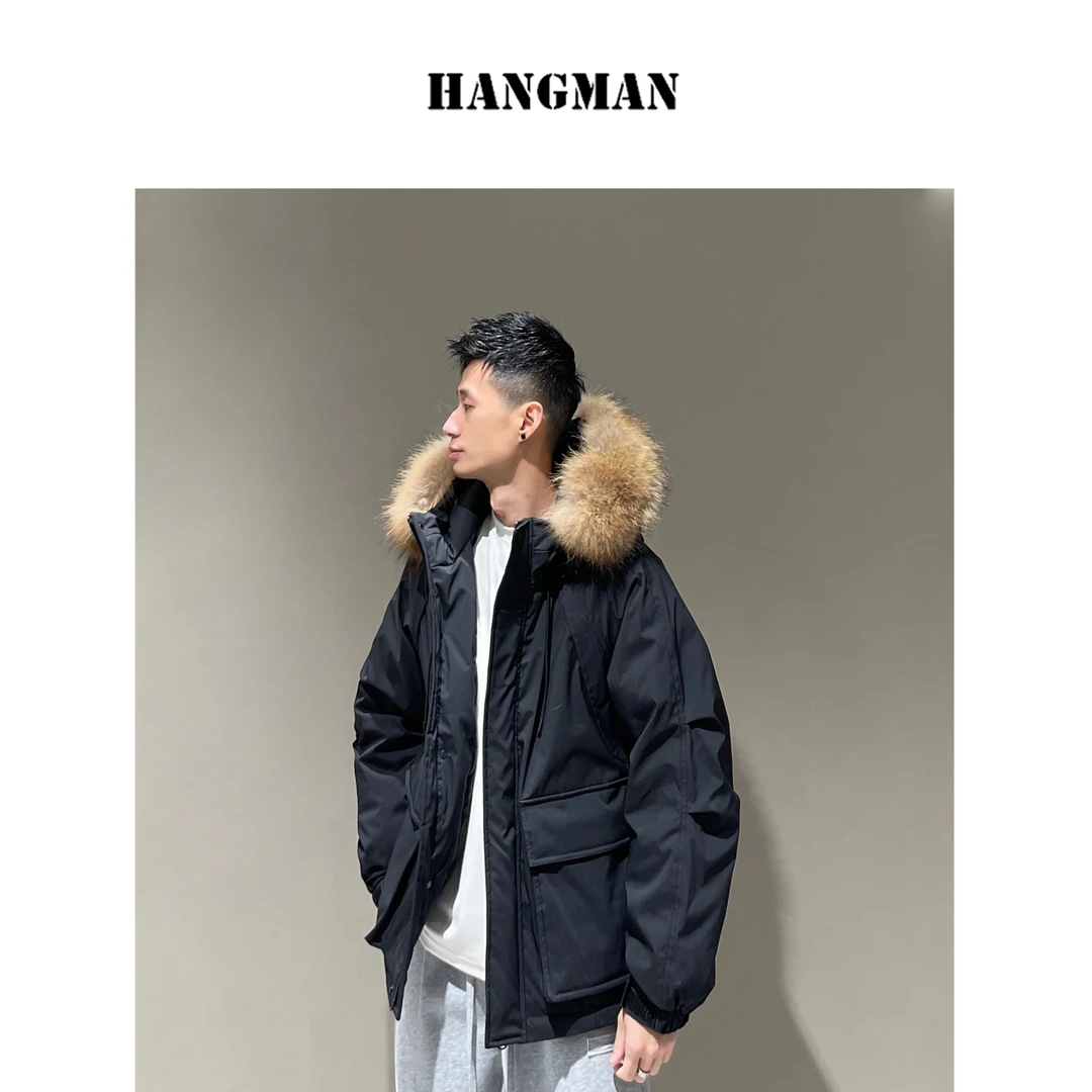 【23352】冬季新款大毛领白鸭绒户外韩版休闲时尚宽松百搭羽绒服