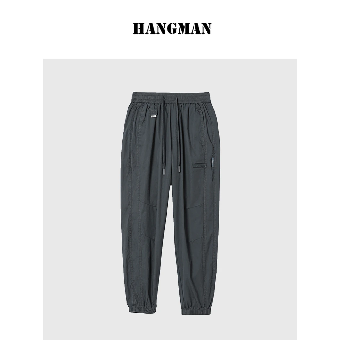 【928】英伦工装裤男潮牌宽松束脚秋季百搭美式透气男士休闲长裤子