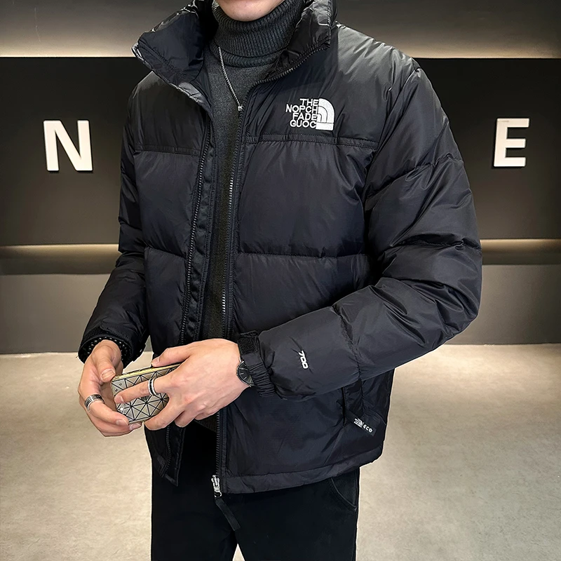 羽绒服男冬季2023年新款潮牌帅气立领短款衣服加厚保暖白鸭绒外套