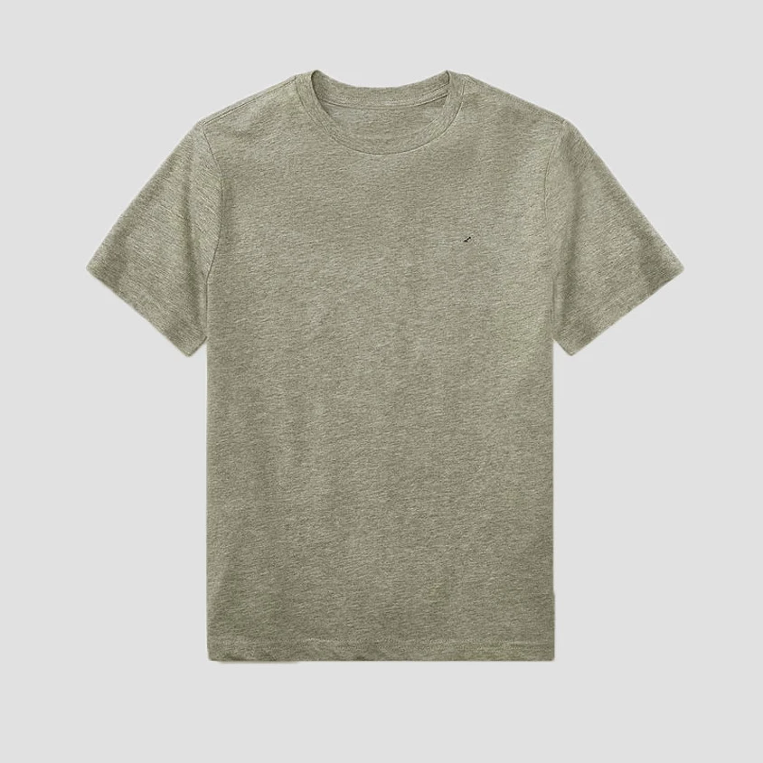 【九妹极简】多色圆领刺绣磨毛感休闲短袖T恤8996