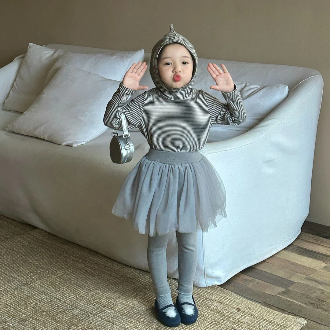 《现货》2024秋季新款韩版女童时尚洋气欧根纱蓬蓬裙网纱裙裤子儿童